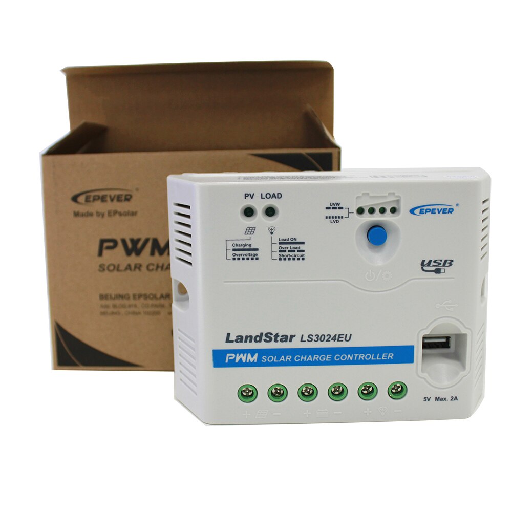 EPsolar 5A 10A 20A 30A Solar Controller 12V 24V solar panel Solar Charge and Discharge Controller USB output DC charge IP20