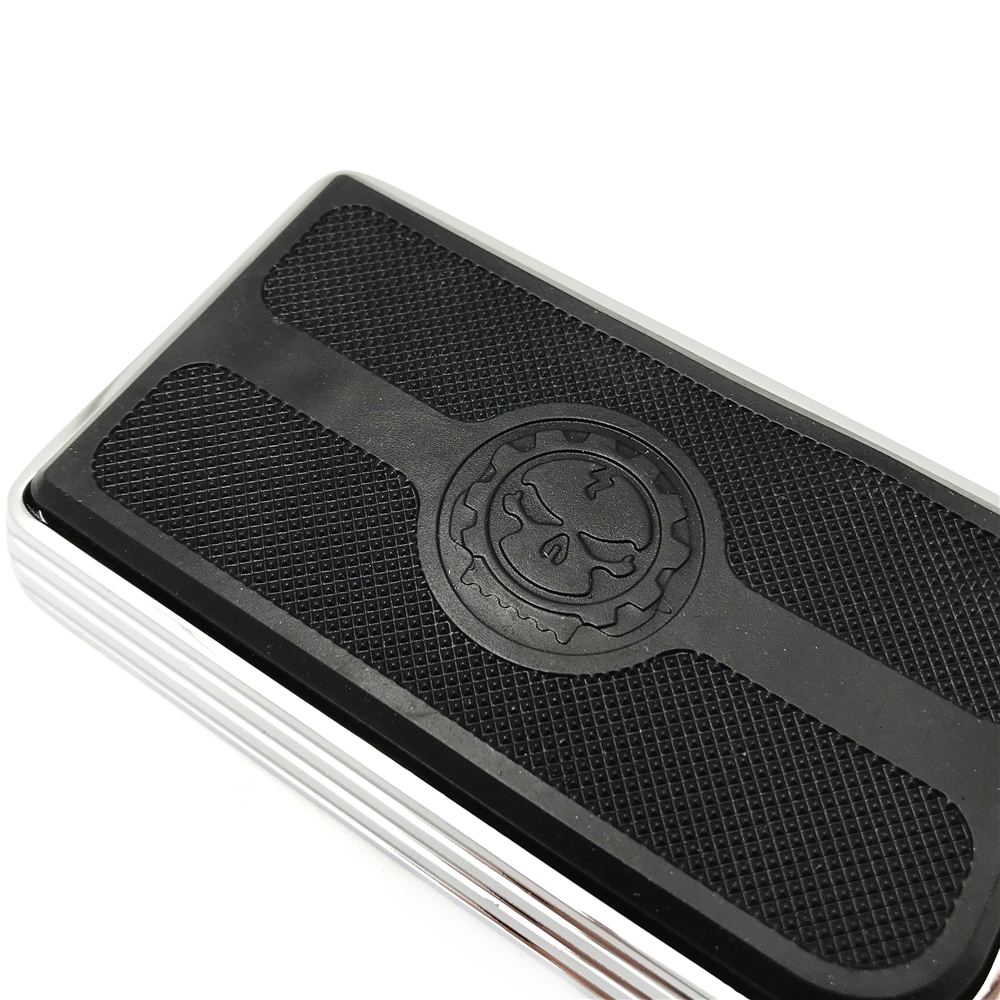 Aftermarket motorcycle parts Chrome Skull Brake Pedal Pad For harley davidson Softail Slim FLS/ Road Glide FLTRX