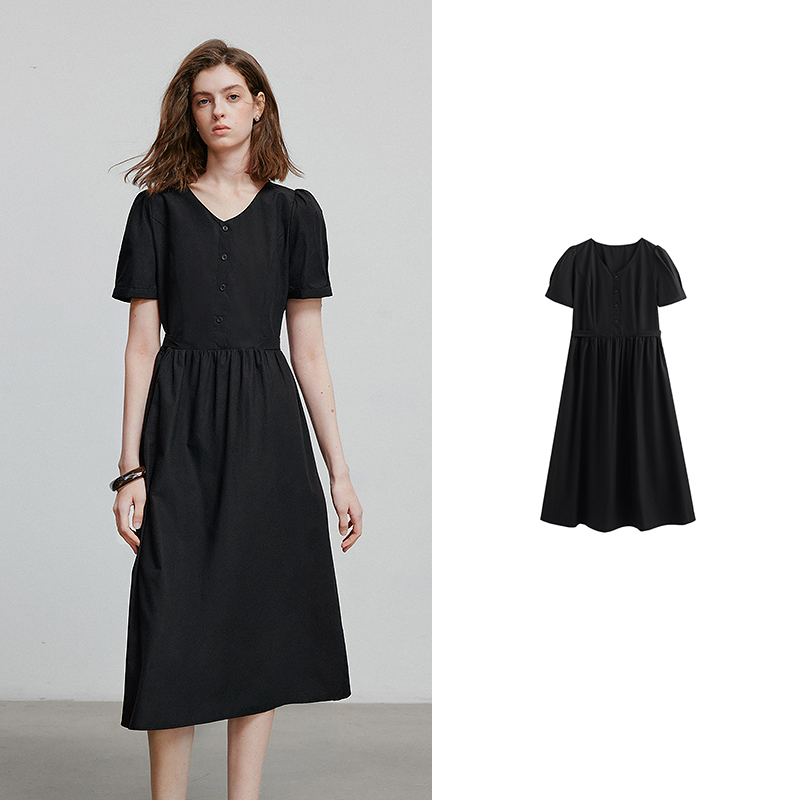 TOYOUTH Women Dress Summer Dress 8529064: XL / black