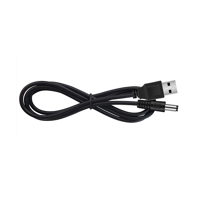 1M USB Port To 2.1mm - 5.5mm 5V DC Barrel Jack Power Cable Connector Black For LED / electronic goods