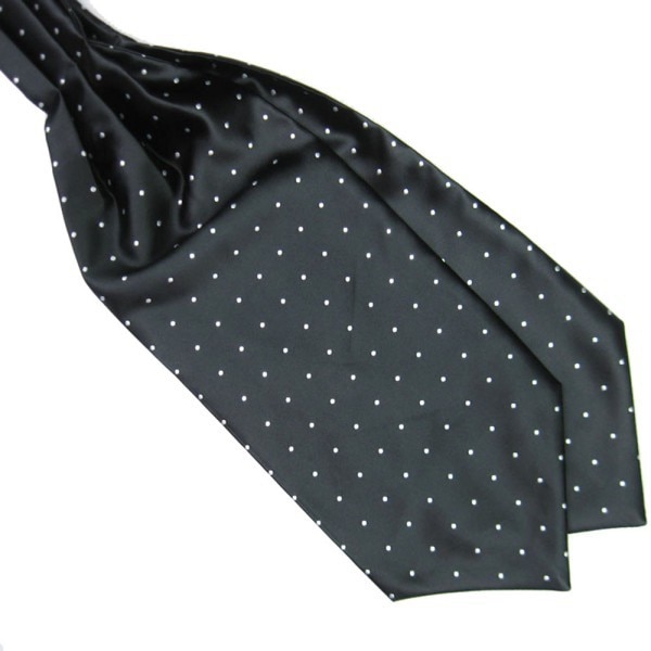 Brand Polka Dot Men Long Silk Scarves Cravat Ascot Ties Handkerchief Gentlemen