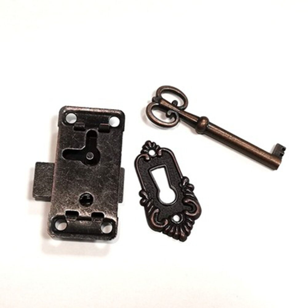 Jewelry Box Antique Bronze Lock Drawer Cabinet Wardrobe Cupboard Furniture Wooden Door Classic Lock Set