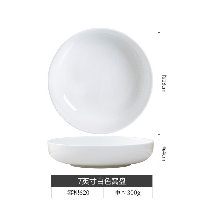 Simply Dinner Plates Kitchen Restaurant Supplies Bone China Dinner Plates European Style Vaisselle Tableware DI50CP: 7 inches