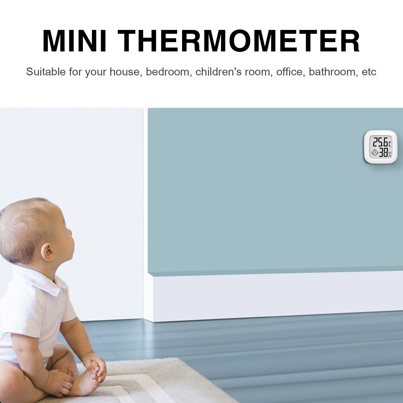 Indoor Temperature/Humidity Meter Easy Read Mini Digital Hygrothermograph Accurate Measurement Instrument Practical Easy Install