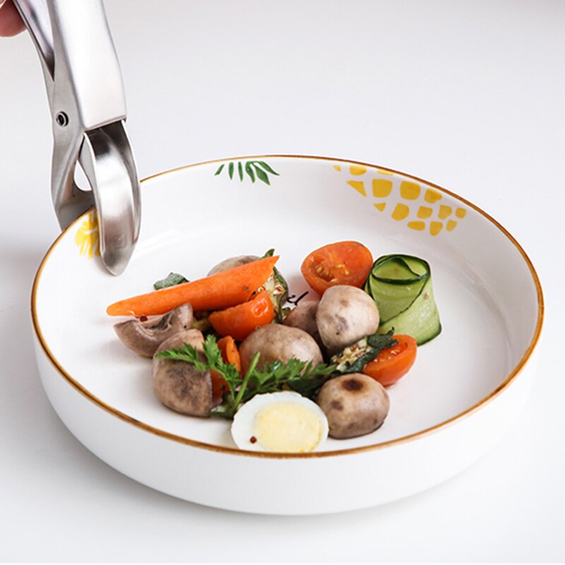 gusonse Household Steak Plate Microwave Baking Plate Ceramic Plate Oven Special