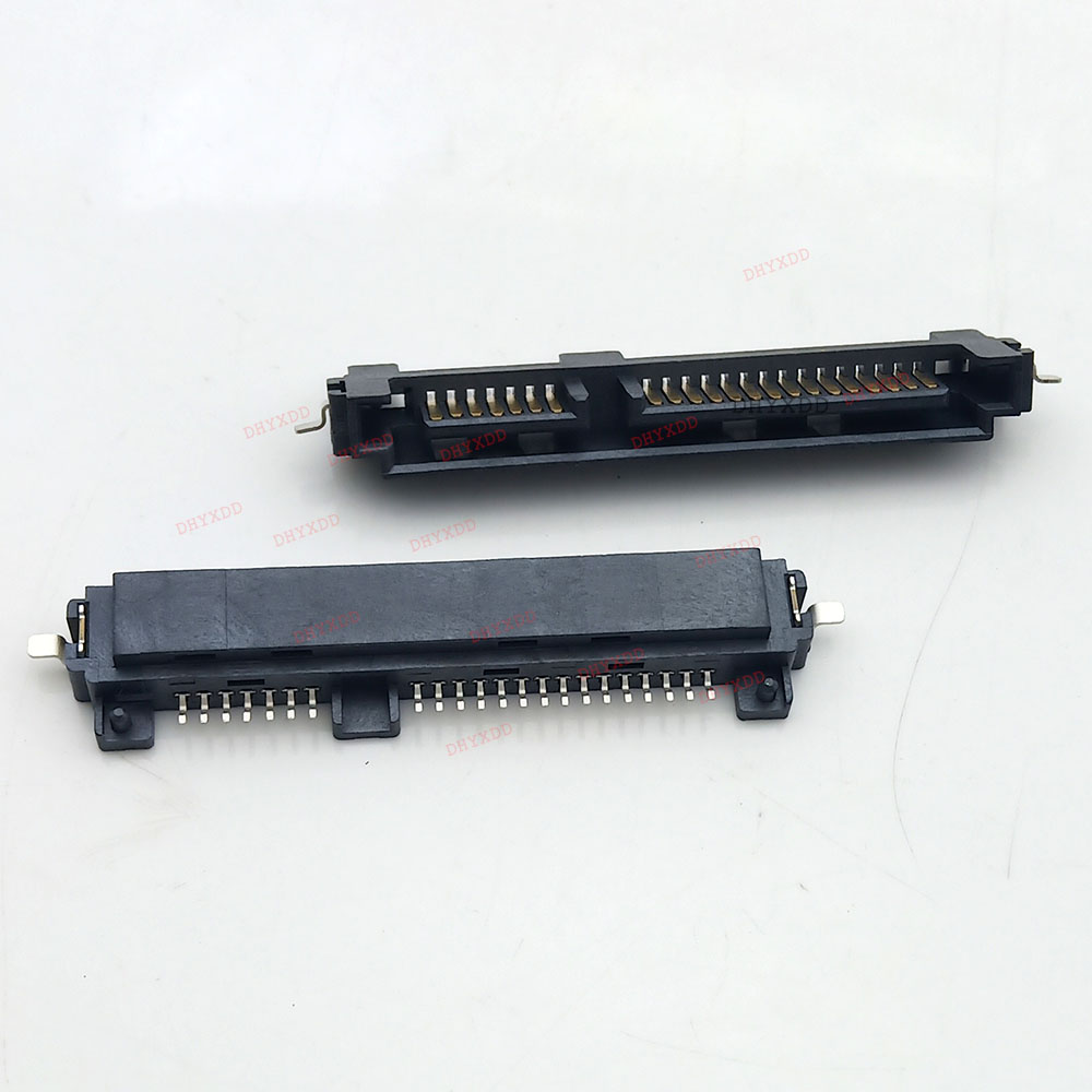 1-10pcs 7+15 Pin 22Pin Right Angle SMT Male Sata Connector Socket For Hard Drive HDD