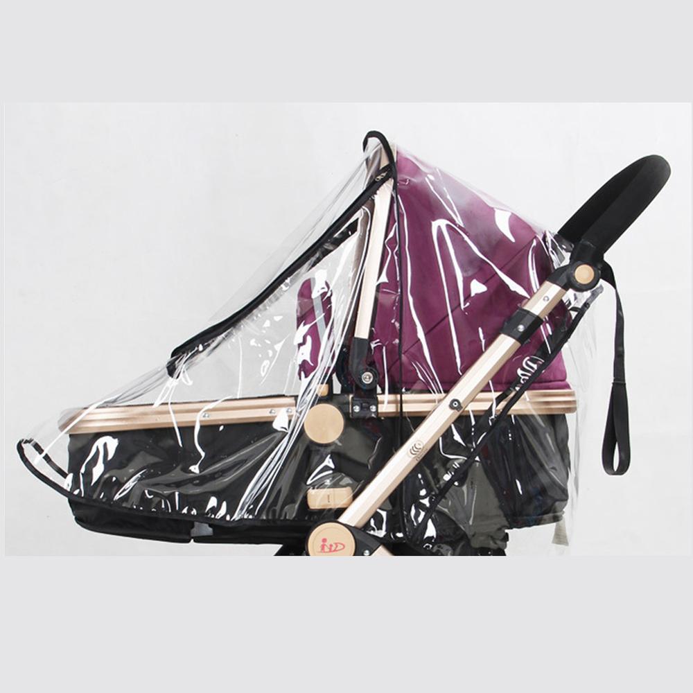 Baby Transparante Waterdichte Wandelwagen Regenhoes Wind Dust Shield Rits Open Voor Baby Kinderwagens Kinderwagens Regenjas Accessoires