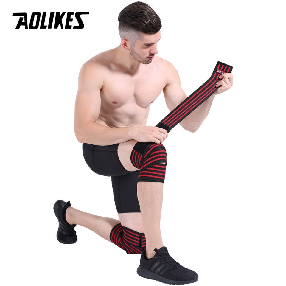 Aolikes 1 kpl 180*8cm fitness painonnosto jalka polvi puristushihnat kääreet kuminauhat povernosto kyykky harjoitus