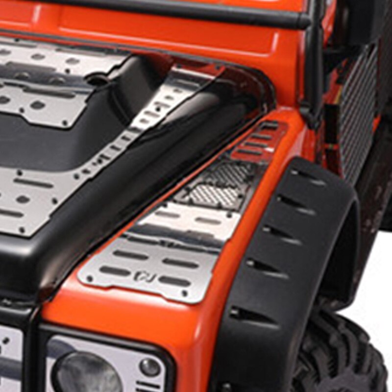 Para coche trepador de control remoto TRAXXAS TRX-4 Defender TRX4 placa de deslizamiento de Metal decoración de caparazón de coche decoración de capó 1/10