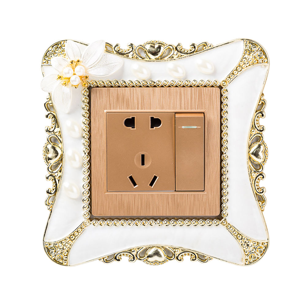 8.6*8.6cm Plastic Switch Sticker Square Switch Cover Wall Light Sockets Stickers DIY Wall Decor Switch Sleeve Home Decor