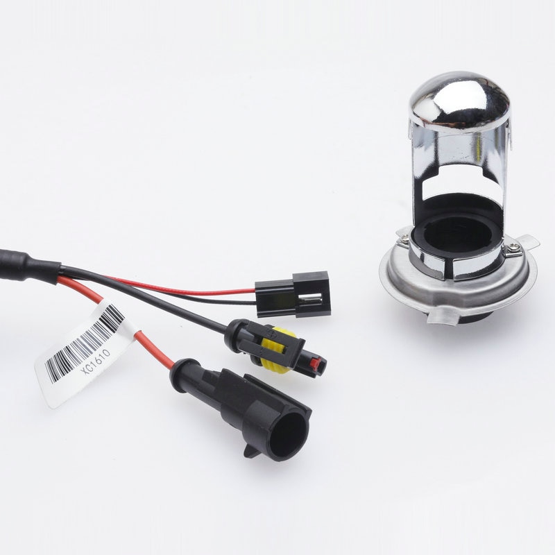 1 Juego De Alta Qualidade Da Motocicleta H4-3 Hi/low H4 bi-xenon Soquete Baixo Moto, conjunto De Luz para Bicicleta 12V 35W, balastro Delgado