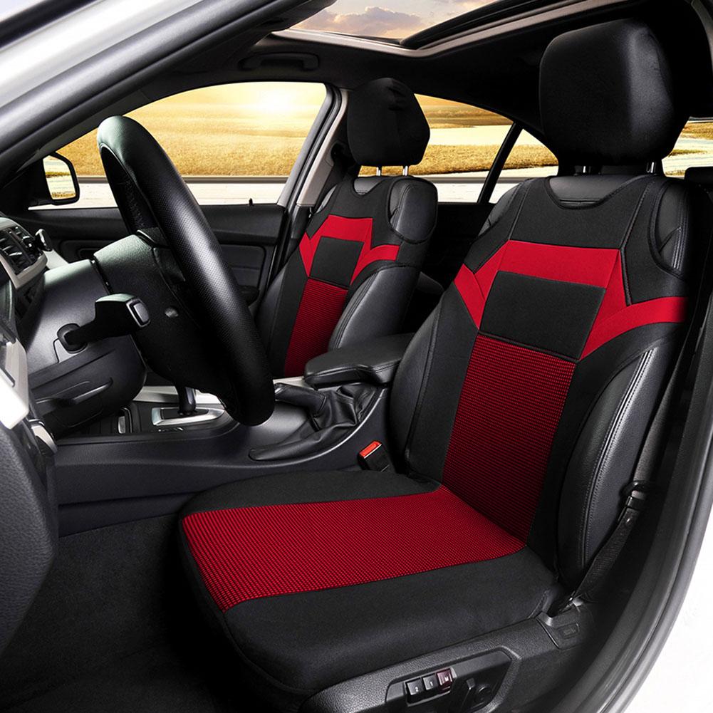 Universal Breathable 4Pcs/Set Car Front Seat Covers With Free Headrest Covers Mesh Car Interior Accessories T Shirt Type
