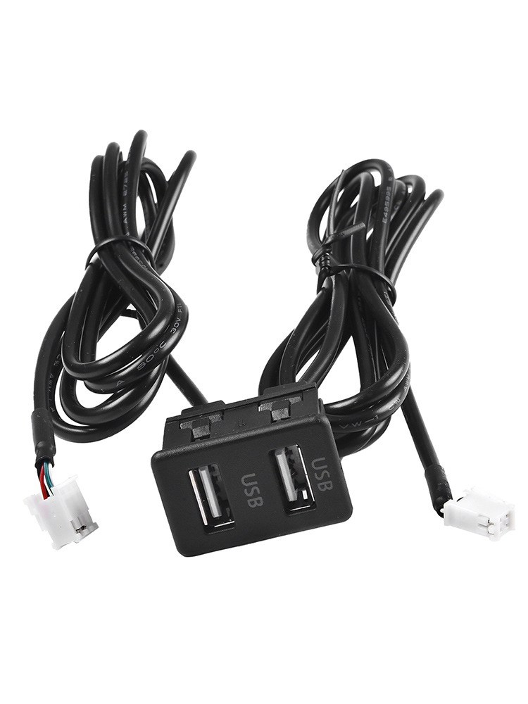 Soporte para salpicadero de coche, adaptador de Cable de extensión de interfaz de Panel de puerto USB tipo C Dual de 4, 6 pines para bicicletas automotrices y barcos