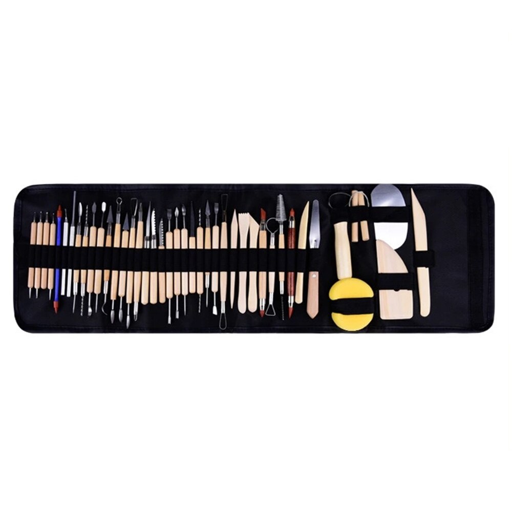 52/51/43/42 pcs Clay Sculpting Kit Clay Sculpting Sculpt Tool Wooden Handle Modeling Clay Tools set: 42pcs