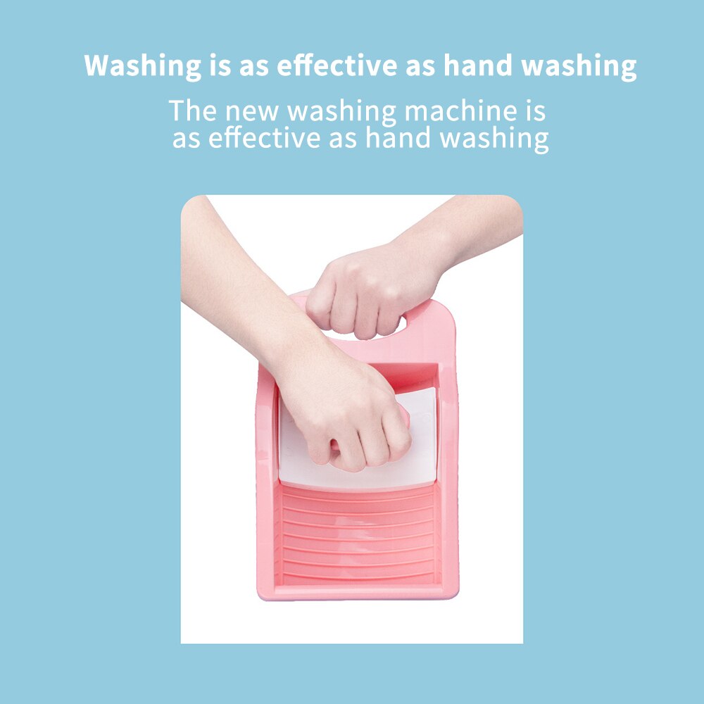 Plastic Washtub With Washboard Thick Laundry Basin Wash Baby Underwear Plastic Laundry Basin Clothe Cleaning Tool