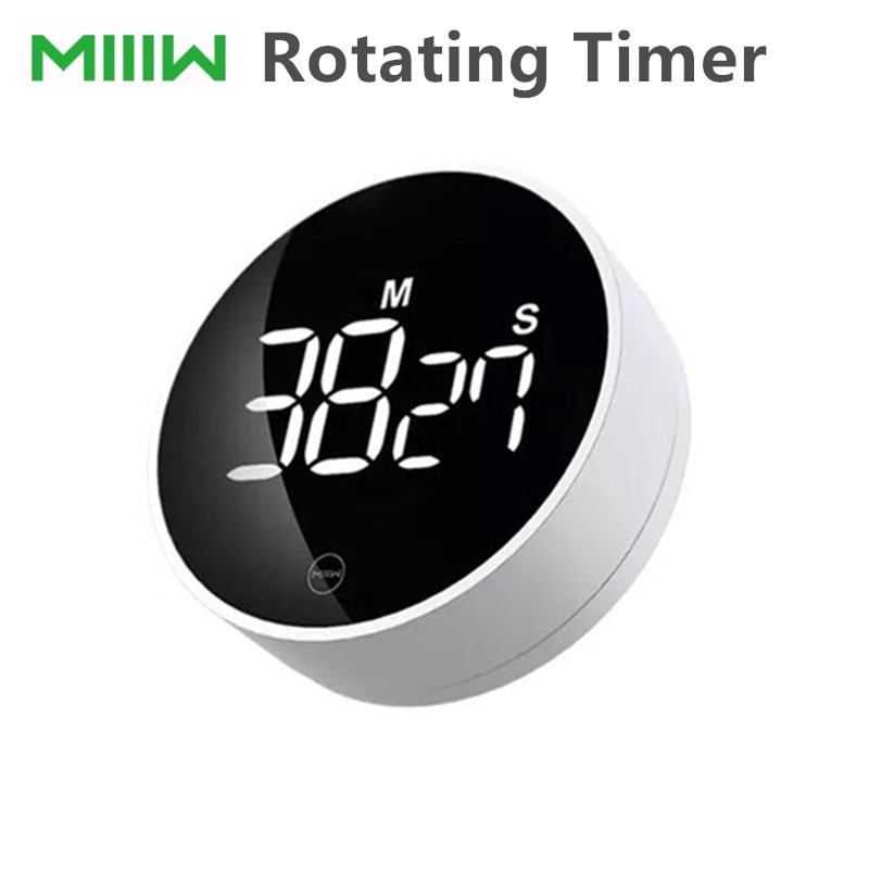 Miiiw Rotating Timer Brightness Adjustable Magnetic LED Digital Display Portable Simple Kitchen Cooking Alarm Clock