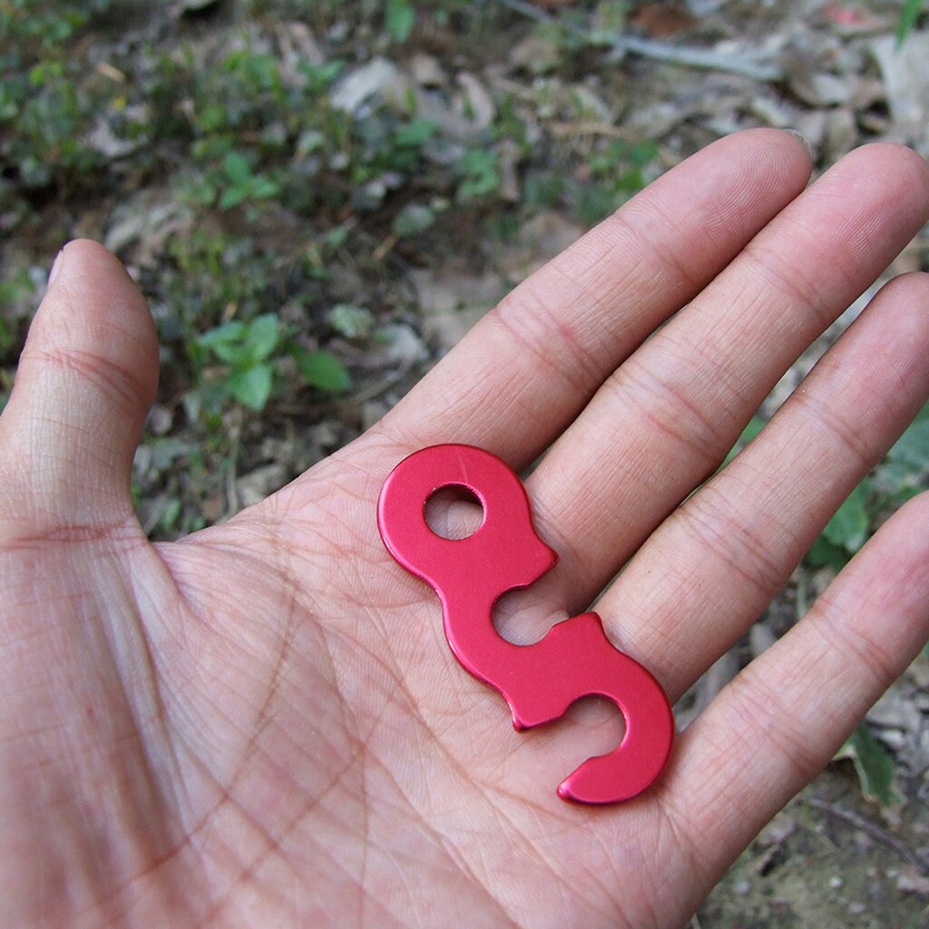 Tensor de corda de liga de alumínio, ferramenta tensor para corda de cara em barraca de acampamento ao ar livre com 10 peças