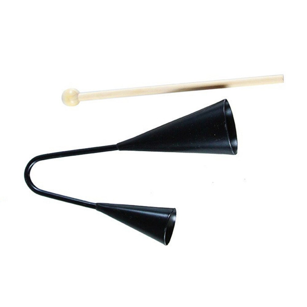 freundlicher Früer Bildung Agogo Glocke Spielzeug Traditionellen Kleine Musical Zwei Tonne freundlicher Schläger Instrument mit Holz Stock