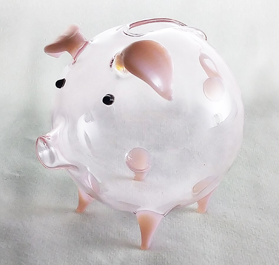 Tirelire décorative bon marché, cochon cochon drôle, Transparent Hucha infantile, organisateur de pièces de monnaie HX50MB: Pink