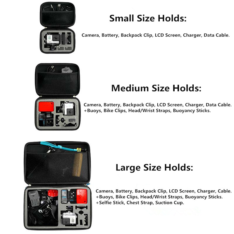 Estuche de almacenamiento portátil para cámara deportiva, bolsa de viaje para GoPro Hero 13, 12, 11, 10, 9, 8, accesorios para Cámara de Acción