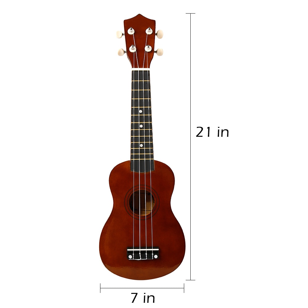 In Stock 21 inch Ukelele Soprano 4 Strings Hawaiian Spruce Basswood Guitar Musical Instrument Set Kits