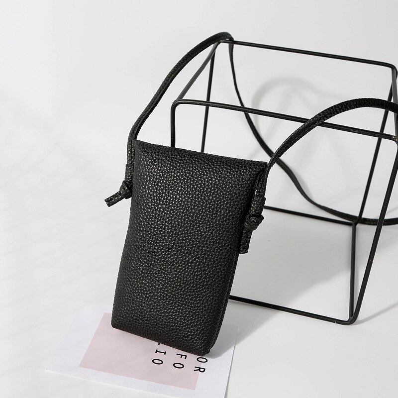 TRASSORY cuir cou suspendu petit sac de étui de téléphone portable portable bandoulière fille voyage Mini sac à main poinçon pour dames
