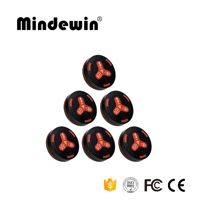 Mindewin Restaurant Table Calling Button Wireless Call Bell M-K-3 Waiter Calling System Wireless Service Calling System
