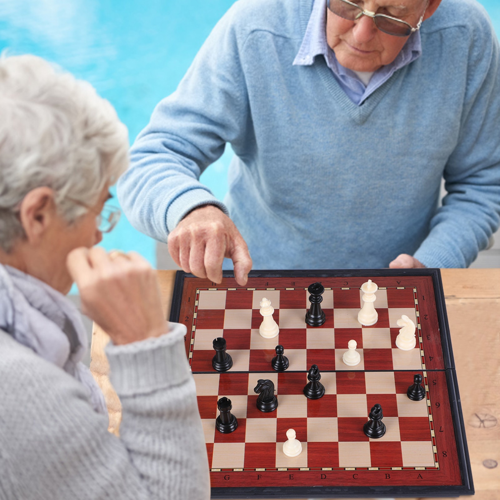 3 In 1 Wooden Chess Backgammon Checkers Travel Chess Set Board Game Entertainment Kids Christmas