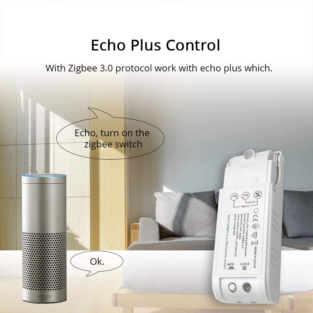 Lonsonho Zigbee 3,0 Clever Dimmer Regler Modul Relais kompatibel Echo Smartthings ZHA Zigbee2MQTT