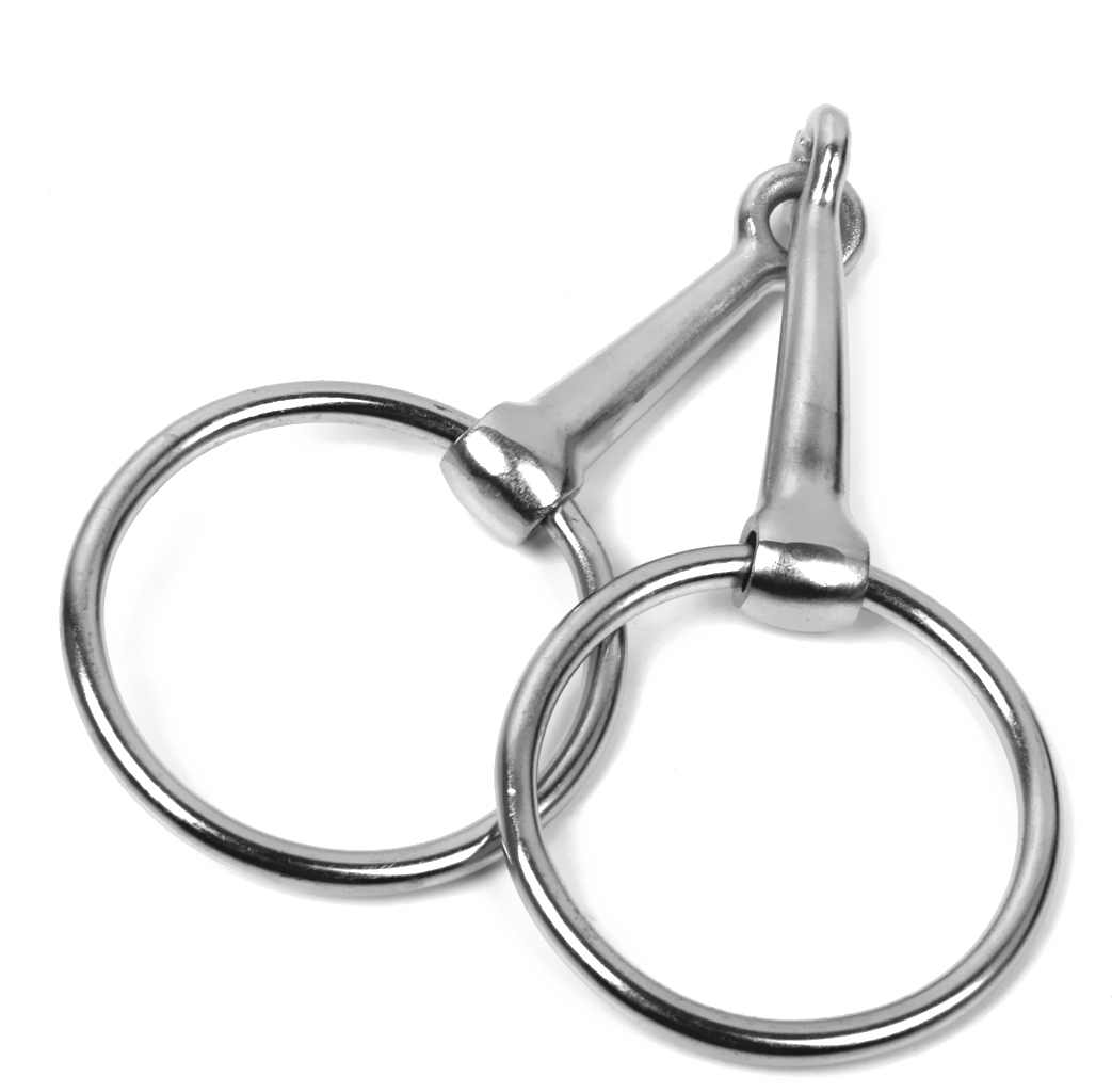 Mun lös 3 tums ring fransk länk snaffle hästbett silver järn hästsport ponnybett 5 tum