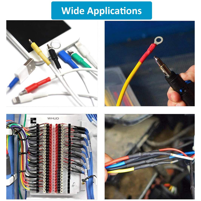 164pcs Heat Shrink Tube for Mobile Cellphone Cable Wire Cable Insulated Sleeving Tubing Waterproof Wire Connect Protector Cover