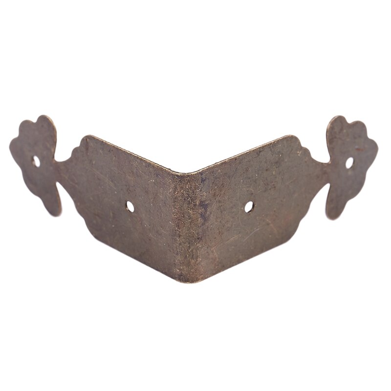 8pcs Right Angle Furniture Edge Corner Protector Bracket Bronze Tone