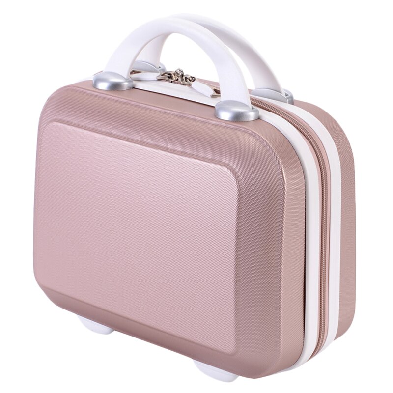 Ladies Cosmetic Case Brand Makeup Artist Beauty Cosmetic Cases Cosmetic Bag Portable Pretty Suitcase: Rose gold