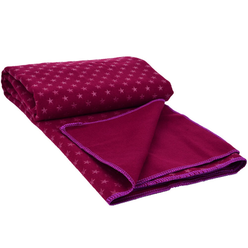 183 x 63cm antislip yogamat hoes handdoek deken zweet absorberend sport fitness oefening workout anti-licht slip pilates benodigdheden: Rood