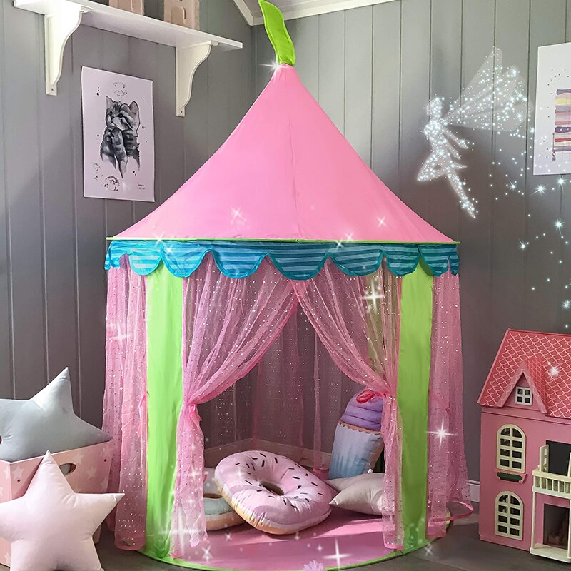 Portatile Tenda Del Gioco Del bambino Giocattoli per Bambini Tenda bambini interno all'aperto principessa castello wigwam Di Natale Regalo Di Compleanno per I Bambini