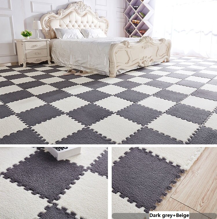 Große Große Fläche Teppiche Für Heimat Wohnzimmer Teppich DIY Verriegelung Schaum Matten EVA Plüsch Puzzle Teppich Matten Schaum Für Baby freundlicher