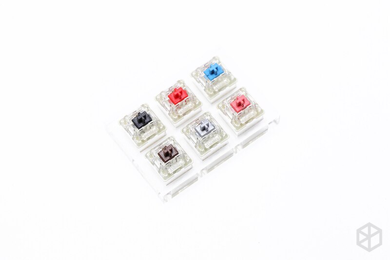Przełącznik tester z akrylowa podstawa cherry kailh outemu ttc ysa greetech otm czerwony niebieski brązowy czarny zielony pomarańczowy rgb pro prędkość ciężka: AT Cherry RGB 6