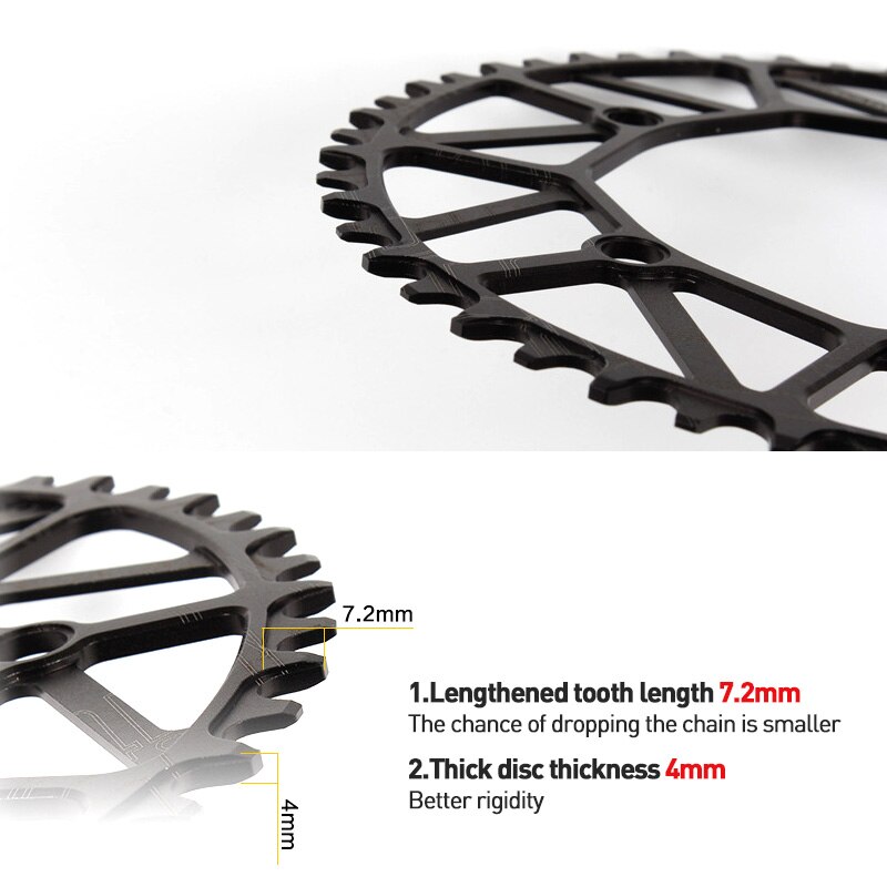 Litepro Lp 130BCD Fiets Kettingblad 50 52 54 56 58T Aluminium Enkele Disc Ketting Wiel Vouwfiets Vierkante gat Crankstel