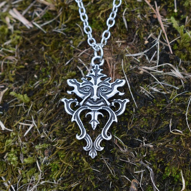 Celtic Green Man Pendant Greenman Necklace Wiccan: 03