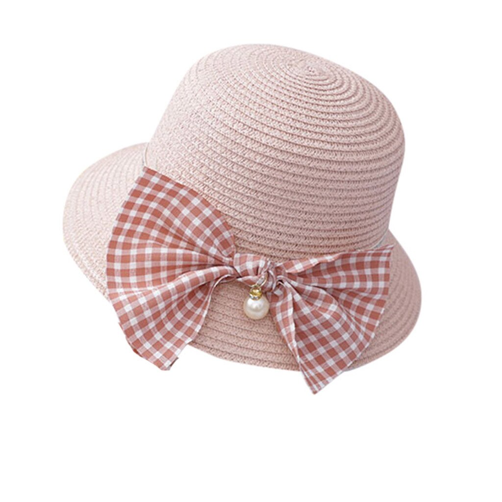 Meisjes Strohoed Leuke Prinses Hoeden Kids Summer Straw Hat Strik Strand Zon Hoeden Voor Meisjes Kinderen Zon hoed