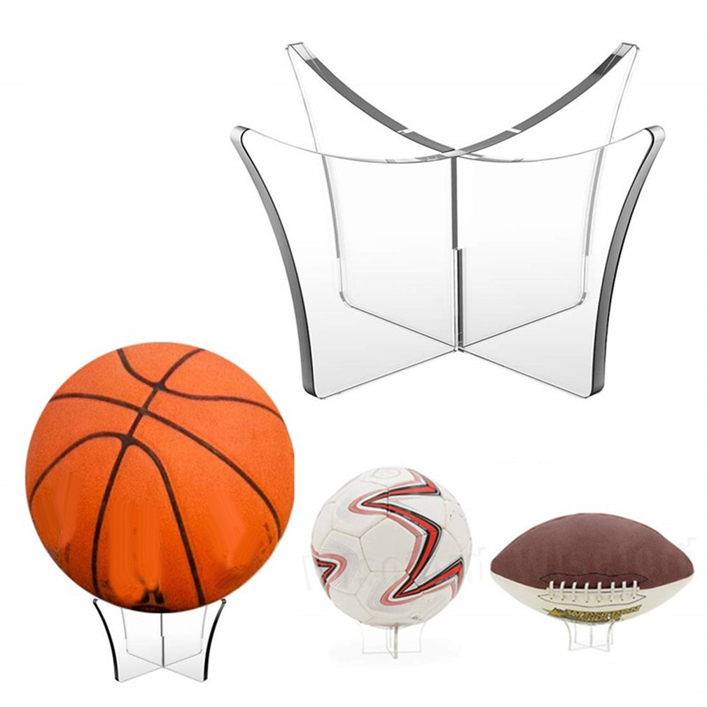 Transparenter acryl-kugelständer, präsentationshalterung, gestell, stützbasis für fußbälle, volleyballbälle, basketballbälle, rugbybälle