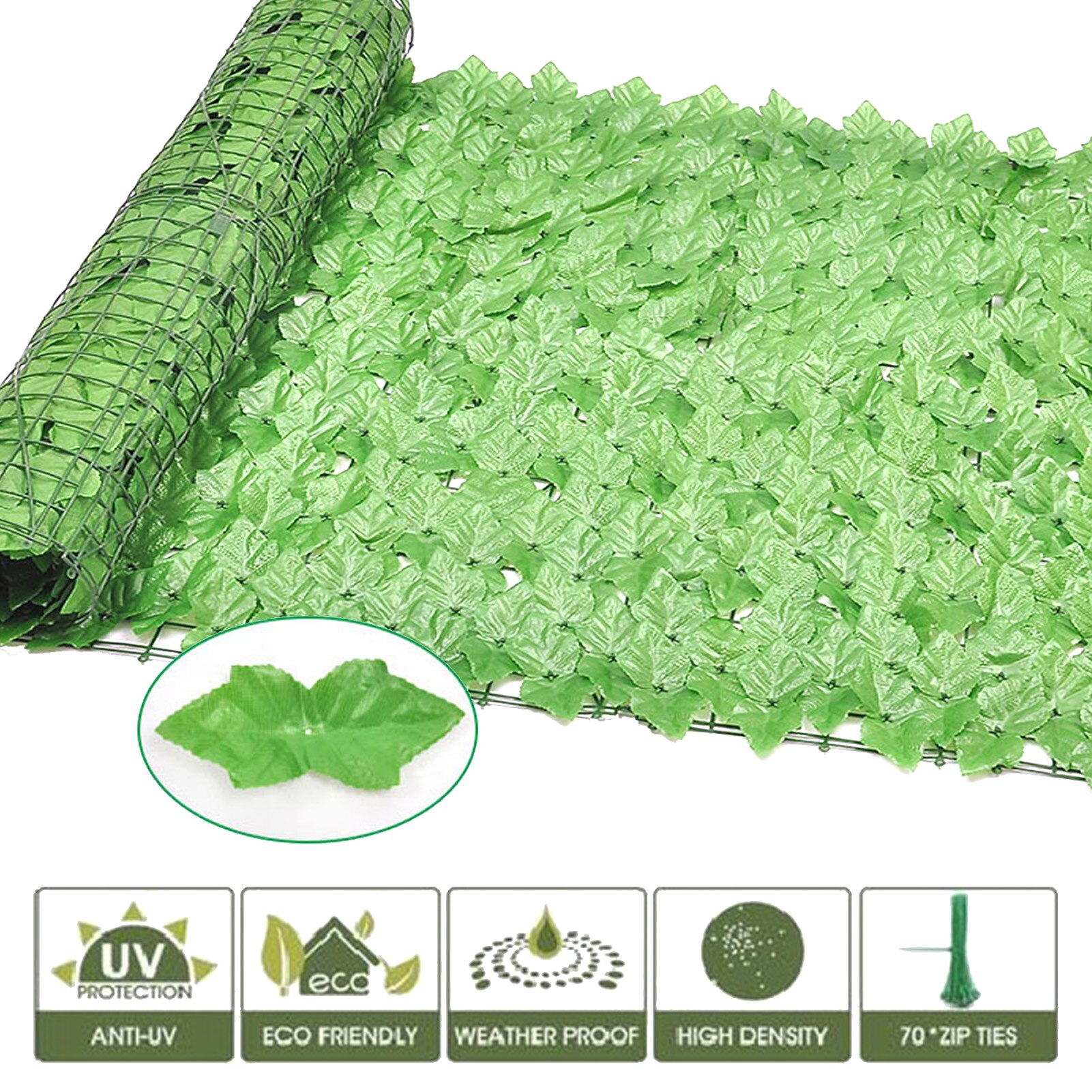 Artificial Leaf Privacy Fence Roll Wall Landscaping Fence Privacy Fence Screen Outdoor Garden Backyard Balcony Fence