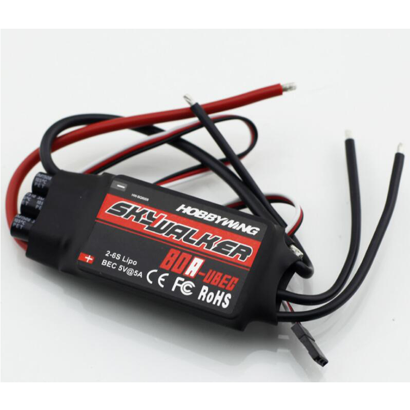 Hobbywing Skywalker 15A 20A 30A 40A 50A 60A 80A contrôleur de vitesse ESC avec UBEC pour hélicoptère RC pour avions pour modèle RC: 80A