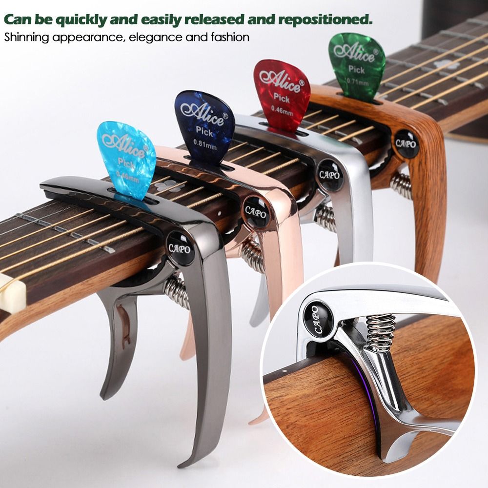 Gitaar Capo voor Akoestische Klassieke Elektrische Gitaar Toonaanpassing Metalen Stemklem Gitaaraccessoires Capotraste Quick Change Clip