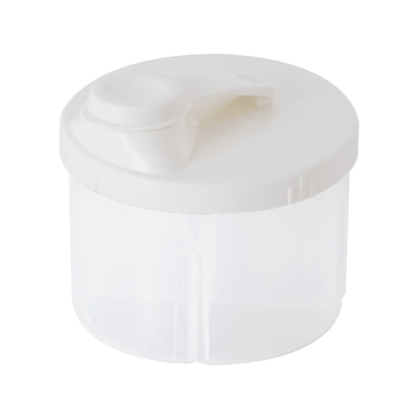 Portable Reusable 4 Compartments Formula Dispenser Newborn Milk Powder Organizer: white