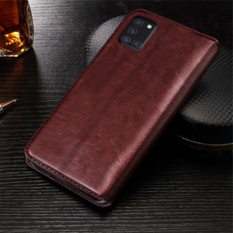 Flip case For Samsung Galaxy A31 Case For Samsung A31 A 31 SM-A315F 6.4" Phone Cover Silicon Soft PU leather Coque Protective