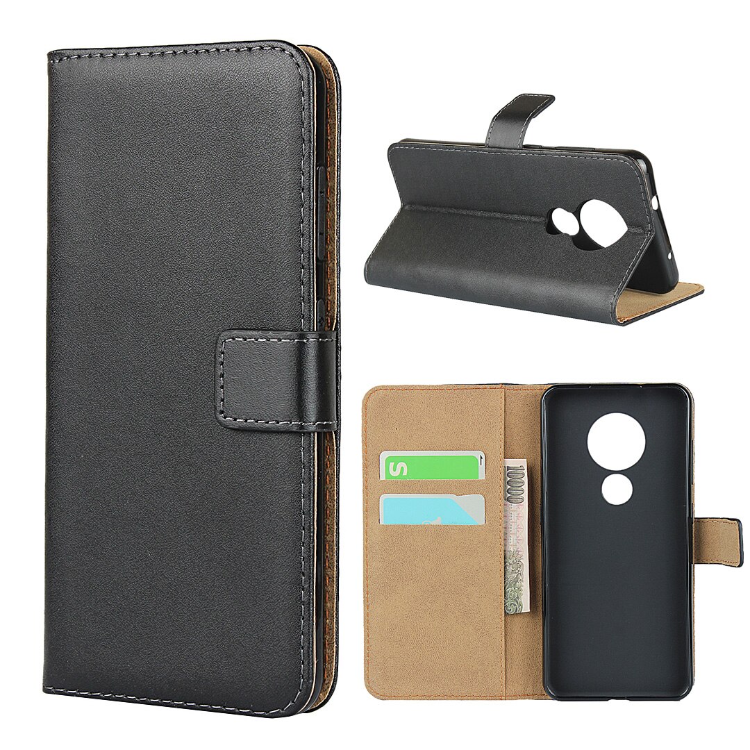 Premium Pu Leather Flip Cover Luxe wallet case voor Nokia 6.2 kaarthouder holster telefoon shell GG