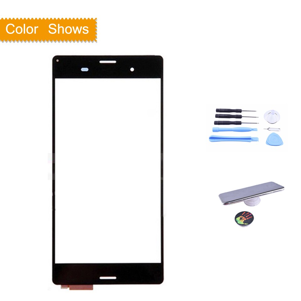 Touchscreen For Sony Xperia Z3 D6603 D6643 D6653 D6616 Touch Screen Digitizer Front Outer Glass Touch Panel Sensor Lens NO LCD: black with gift