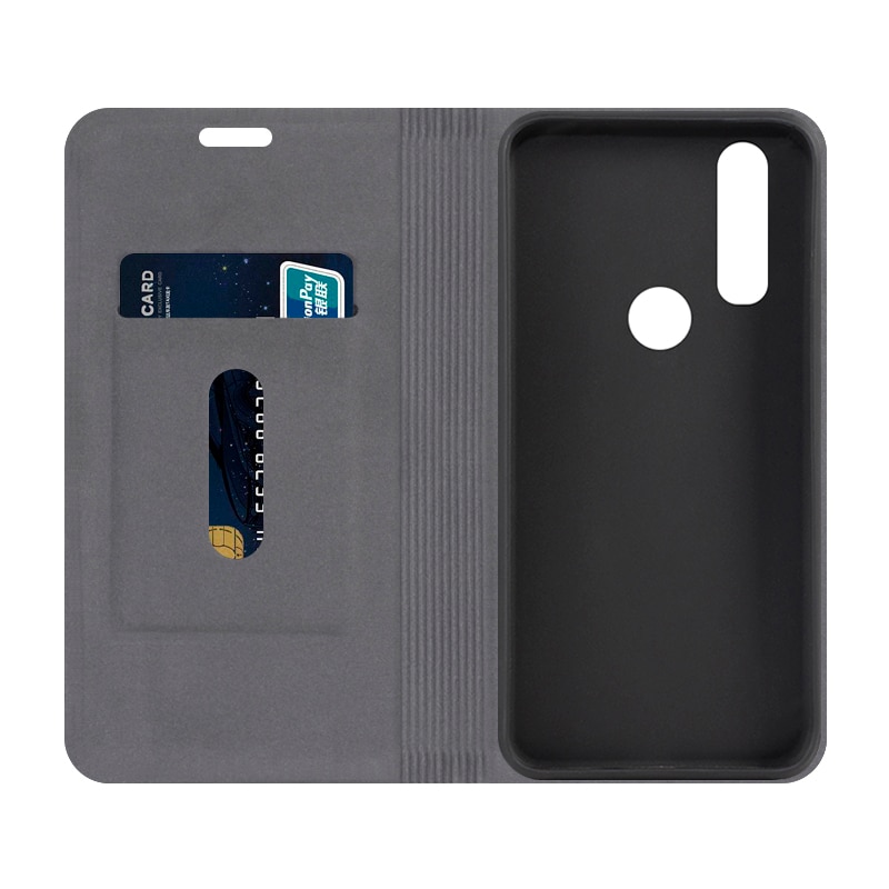 Wood grain PU Leather Case For Motorola One Action Flip Case For Motorola Moto P40 Power Phone Bag Case Soft Silicone Back Cover