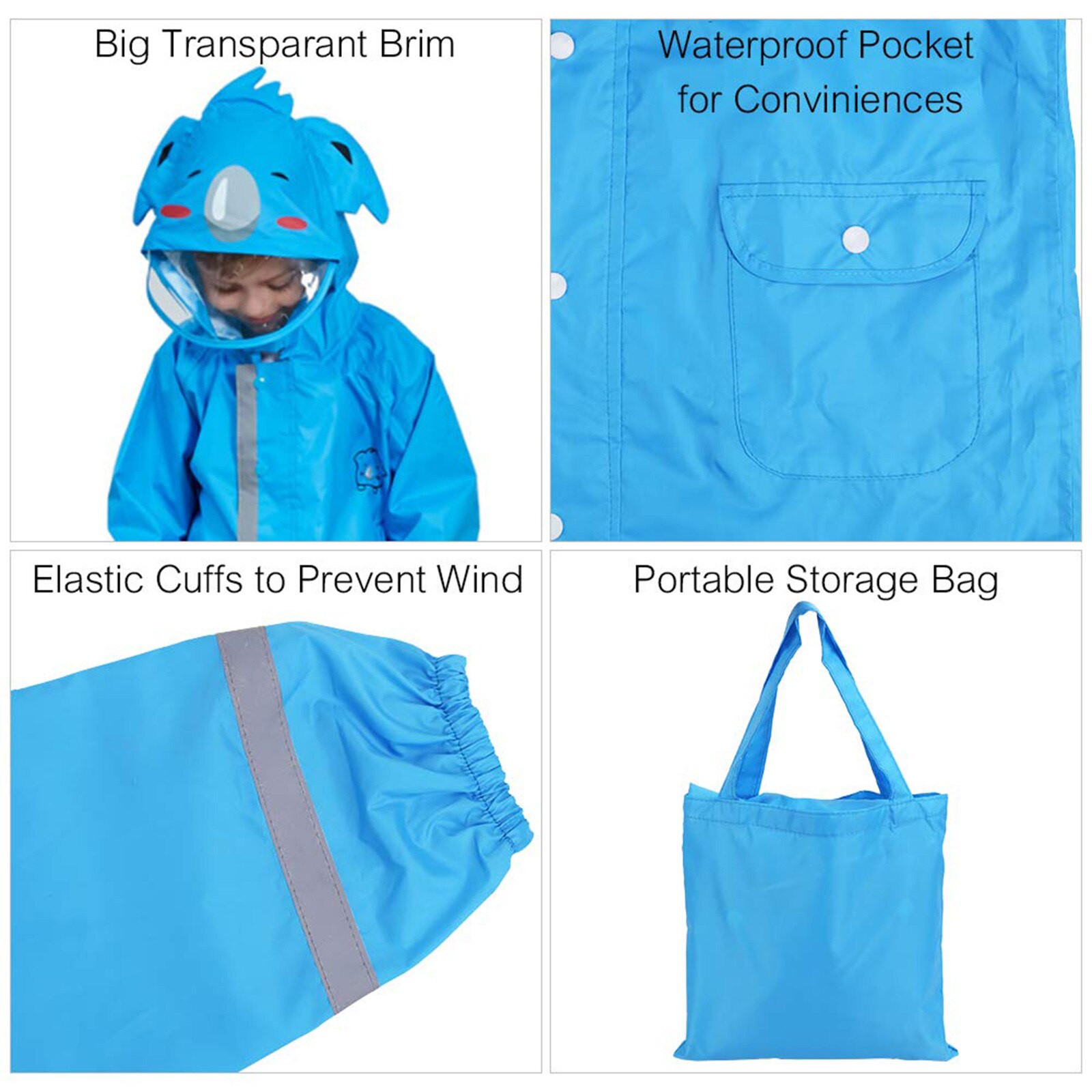 Kids regenjas geul poncho peuter kids jongens meis grandado